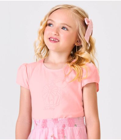 Conjunto Menina Blusa Com Saia Tule Trick Nick Rosa