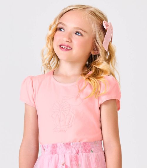 Conjunto Menina Blusa Com Saia Tule Trick Nick Rosa