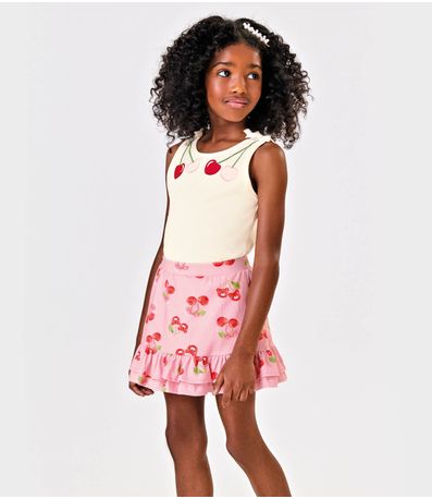 Conjunto Infantil Regata Com Saia Trick Nick Bege