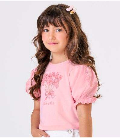 Conjunto Blusa Com Shorts Saia Sarja Trick Nick Branco