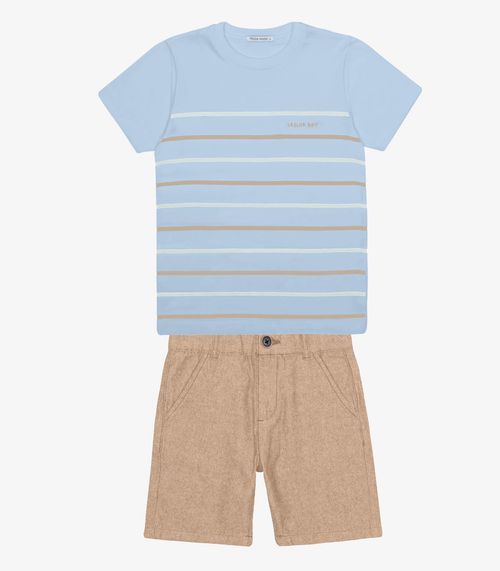 Conjunto Infantil Camiseta Com Bermuda Trick Nick Azul