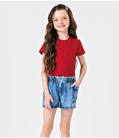 Shorts Feminino Jeans Trick Nick Azul