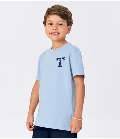 Conjunto Menino Camiseta Com Bermuda Trick Nick Azul