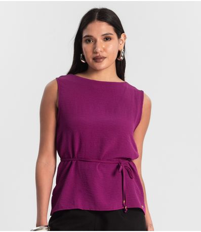 Regata Feminina com Amarração Rovitex Roxo