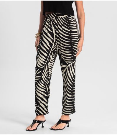Calça Feminina Estampada Rovitex Preto