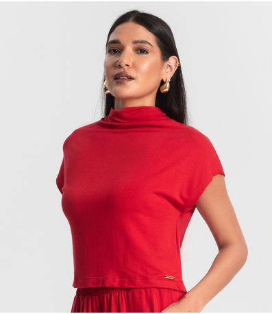 Conjunto Blusa com Shorts Feminino de Molecotton Vermelho