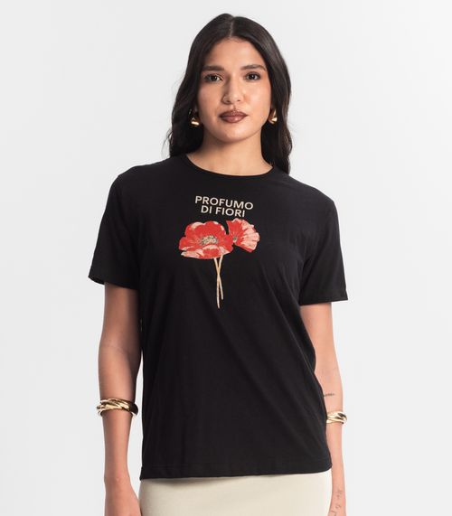 Blusa T- Shirt Feminina Preto