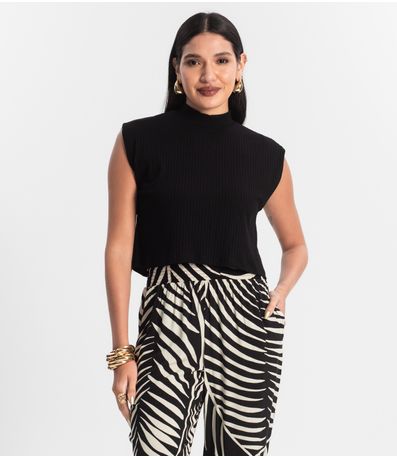 Blusa Feminina Canelada Rovitex Preto