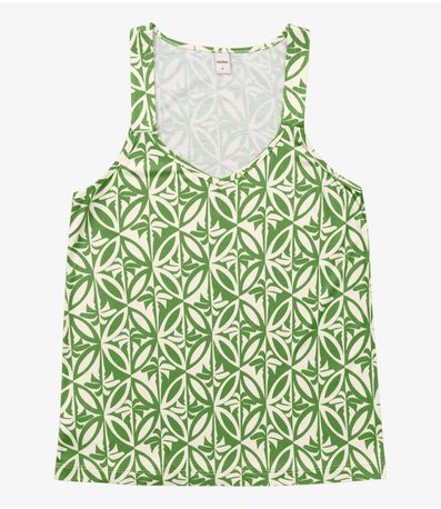 Regata Nadador Estampada Feminina Verde
