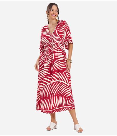 Vestido Super Midi Feminino Rovitex Vermelho