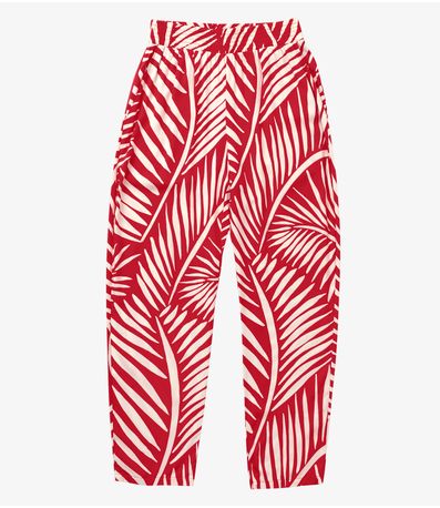 Calça Feminina Estampada Rovitex Vermelho