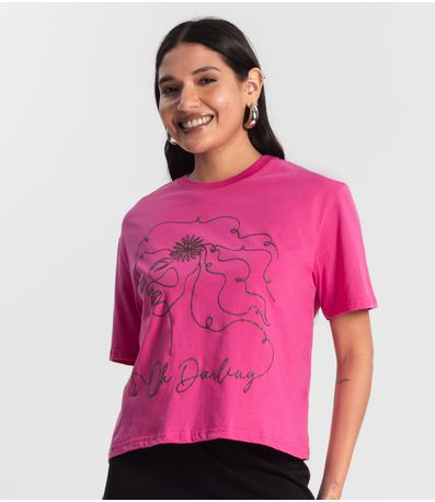 Blusa T-Shirt Feminina Rovitex Rosa