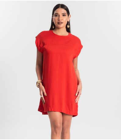 Vestido Curto Feminino Rovitex Laranja
