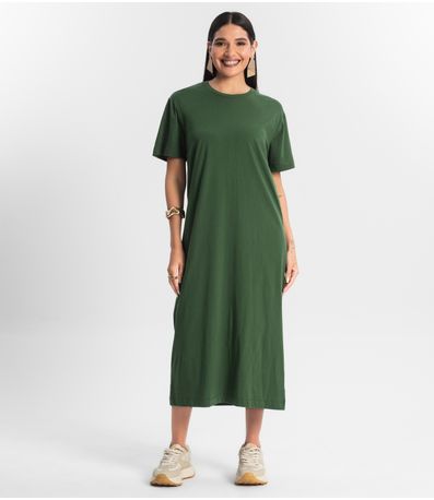 Vestido Feminino Meia Malha Rovitex Verde