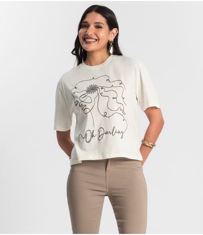 Blusa T-Shirt Feminina Rovitex Bege