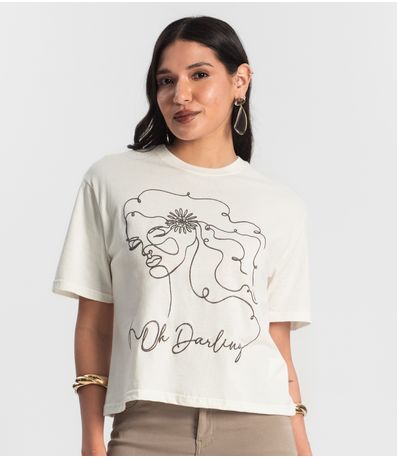 Blusa T-Shirt Feminina Rovitex Bege