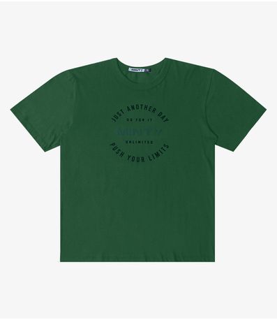 Camiseta Juvenil Em Meia Malha Masculina Minty Verde