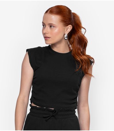 Regata Muscle Feminina Minty Preto