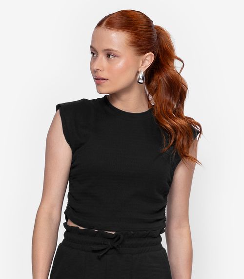 Regata Muscle Feminina Minty Preto