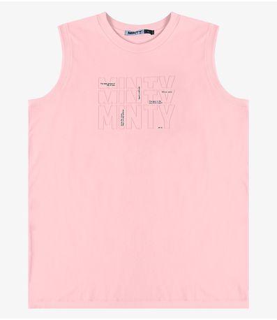 Regata Juvenil Meia Malha Masculina Minty Rosa