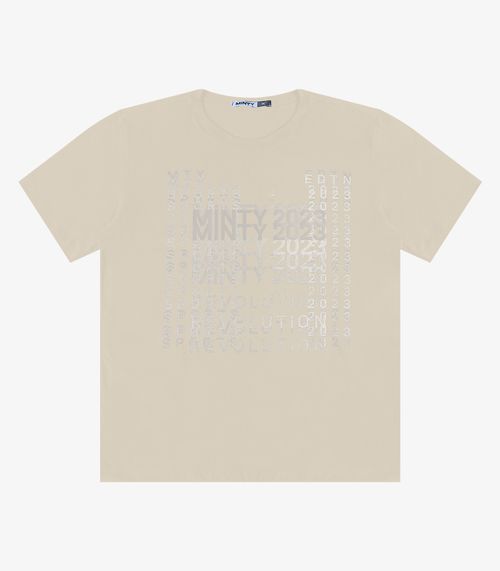 Camiseta Juvenil Estampada Masculina Minty Bege
