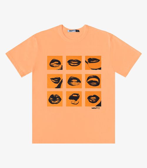 Camiseta Feminina Meia Malha Minty Laranja