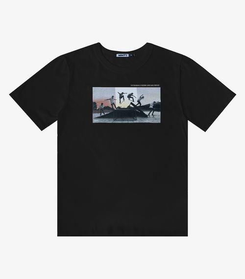 Camiseta Estampada Masculina Minty Preto
