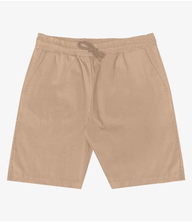 Bermuda Juvenil Em Sarja Masculina Minty Marrom