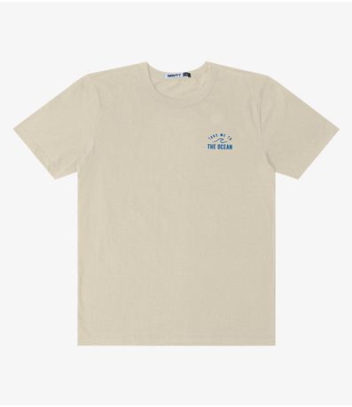 Camiseta Juvenil Estampada Masculina Minty Bege