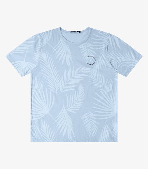 Camiseta Meia Malha Masculina Minty Azul