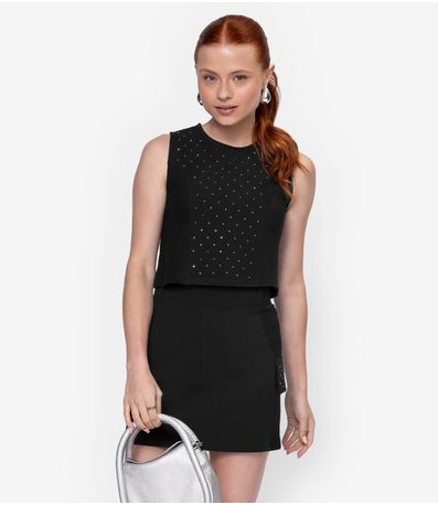 Conjunto Regata Com Saia Feminino Minty Preto
