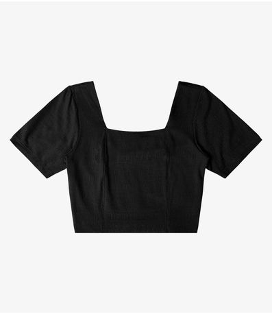 Blusa Viscose Feminina Minty Preto