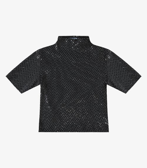 Blusa Lantejoula Feminina Minty Preto
