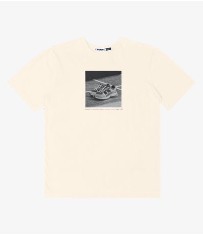 Camiseta Juvenil Em Meia Malha Masculina Minty Bege