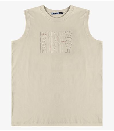 Regata Juvenil Meia Malha Masculina Minty Bege
