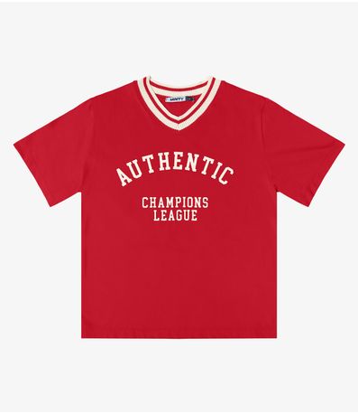 T- Shirt Estampada Feminina Minty Vermelho
