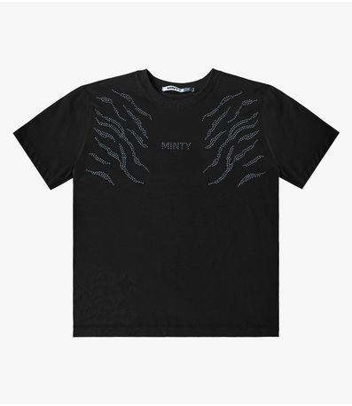T- Shirt Feminina Minty Preto