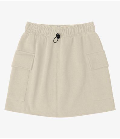 Saia Cargo Feminina Minty Bege