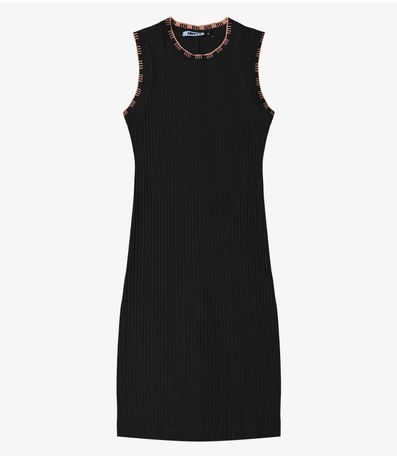 Vestido Ribana Canelada Minty Preto