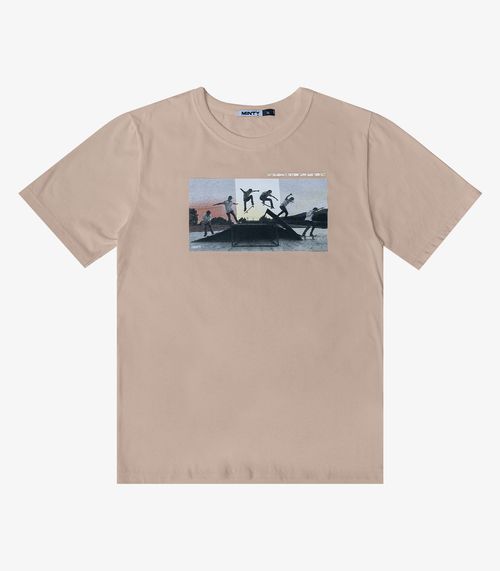 Camiseta Estampada Masculina Minty Marrom