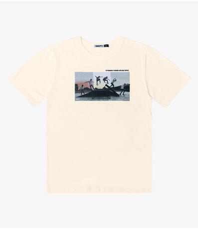 Camiseta Estampada Masculina Minty Bege