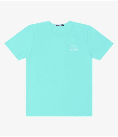 Camiseta Juvenil Estampada Masculina Minty Azul