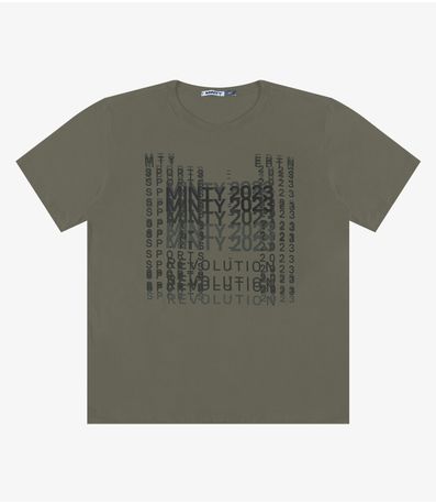 Camiseta Juvenil Estampada Masculina Minty Verde