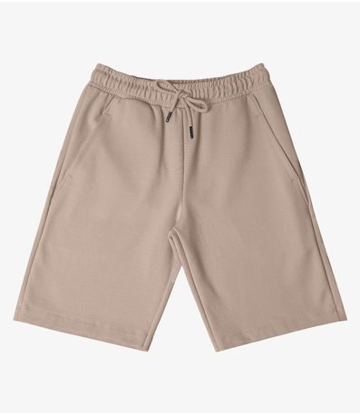 Bermuda Juvenil Em Piquet Verona Masculina Minty Marrom