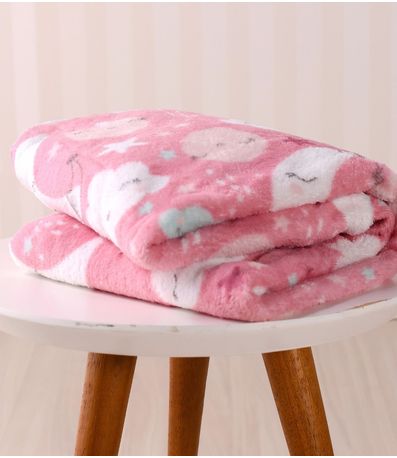 Manta Infantil Microfibra Bene Casa Rosa
