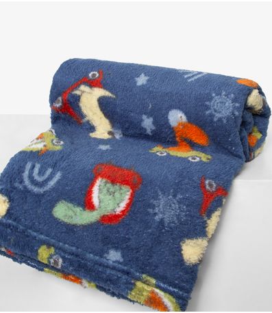 Manta Infantil Microfibra Bene Casa Azul