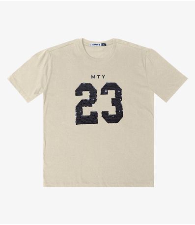 T- Shirt Bordada Feminina Minty Bege
