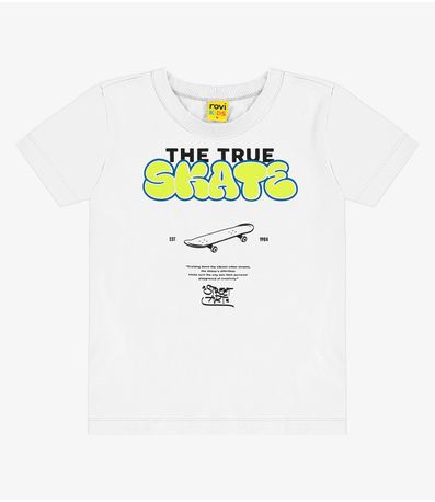 Camiseta Infantil Meia Malha Rovi Kids Branco
