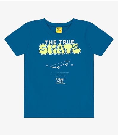 Camiseta Infantil Meia Malha Rovi Kids Azul