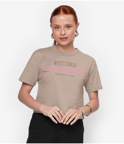 T- Shirt Feminina Minty Marrom